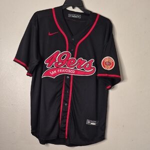 Nike Black and Red 49ers Jersey